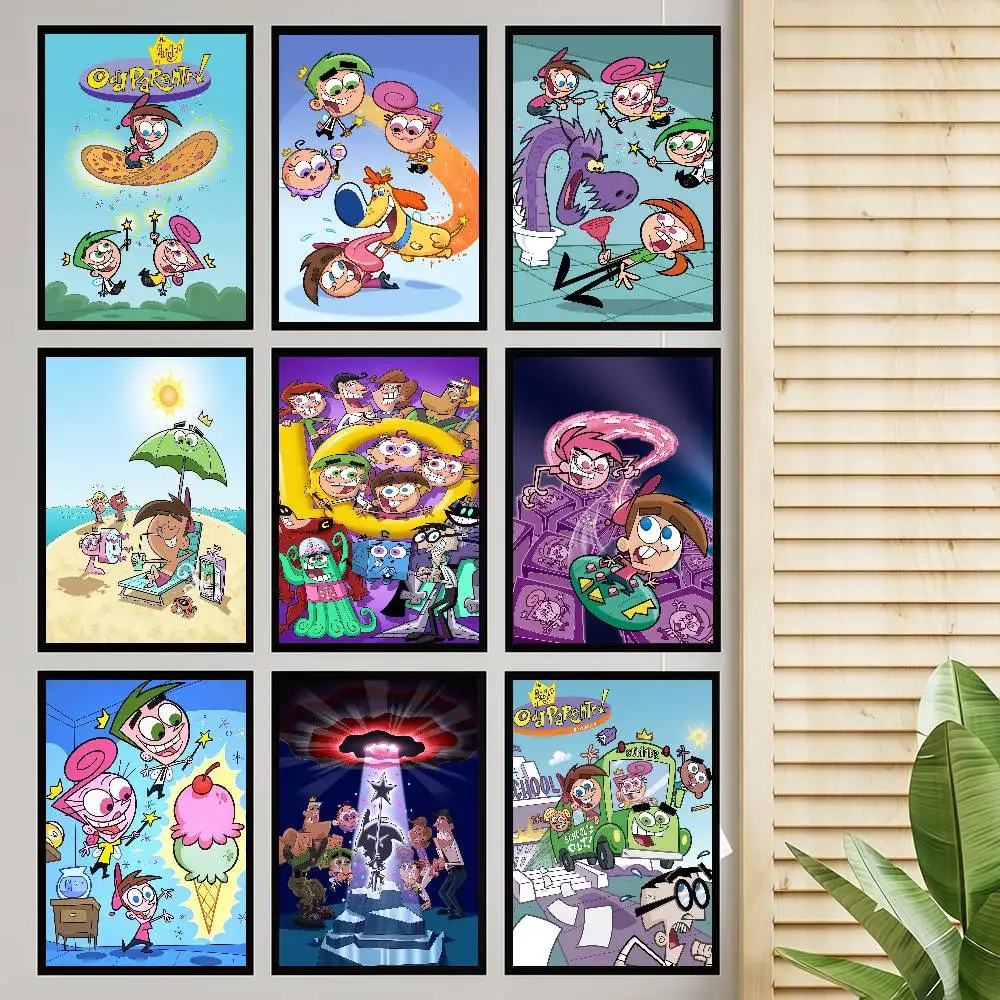 The Fairly Oddparents مطبوعات وملصقات ذات نوعية جيدة لغرفة عتيقة ديكور المنزل والمقهى لوحة جدارية فنية جمالية #1
