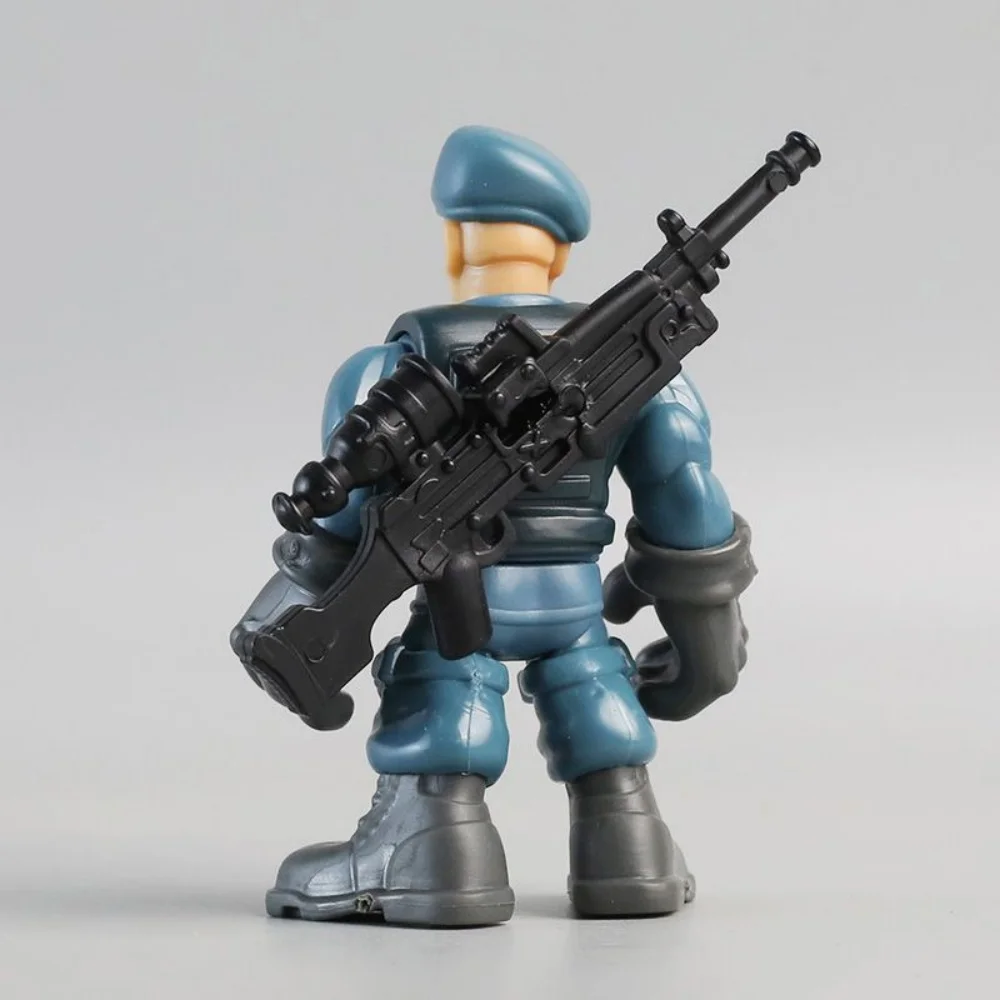 6 pièces/ensemble Q Version guerrier Elite Force militaire figurine jouets 8 cm terroriste SWAT équipe soldats pour les enfants jouant cadeau