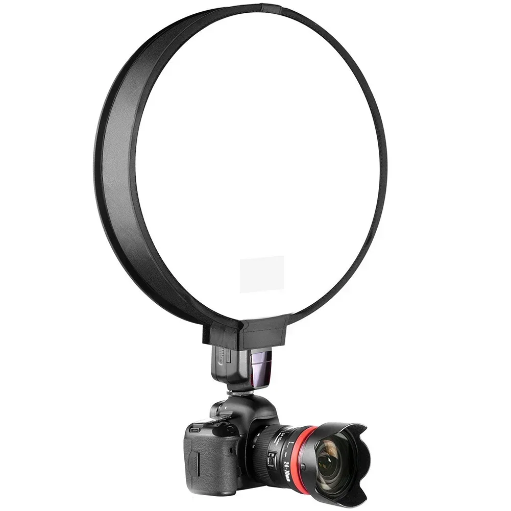 30cm 40cm Round Lightweight Flash Light Diffuser Round Speedlight Diffuser Studio Softbox Photography Soft Box For DSLR Camera