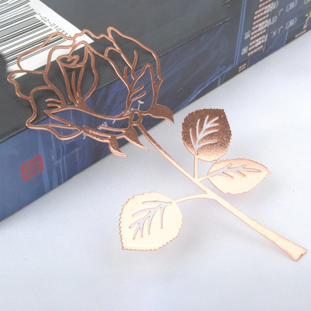 Metal Rose Gold Bookmark Fashion Creative Paper Clip Scrapbook Calendar Marker Office Reading Supplies Metal Bookmark