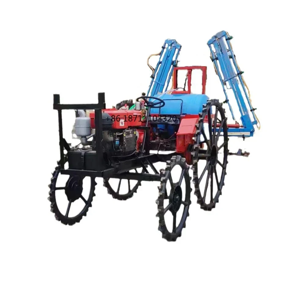 Agricultural 4-Wheel Self Propelled Pump Field Farmland Garden Corn Pesticide Power Hydraulic Plant Boom Sprayer Farm Spraying