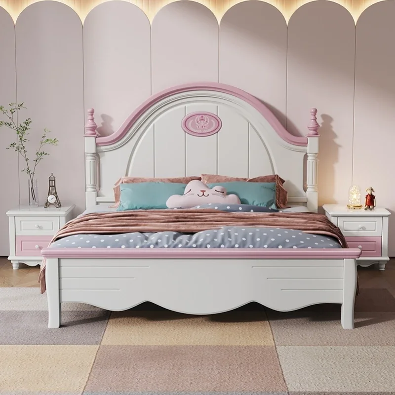 Double Bed Children Baby Newborn Items Crib Wooden Toddler Furniture Multifunctional Bunk Beds Boy Child Car Family Things Cribs