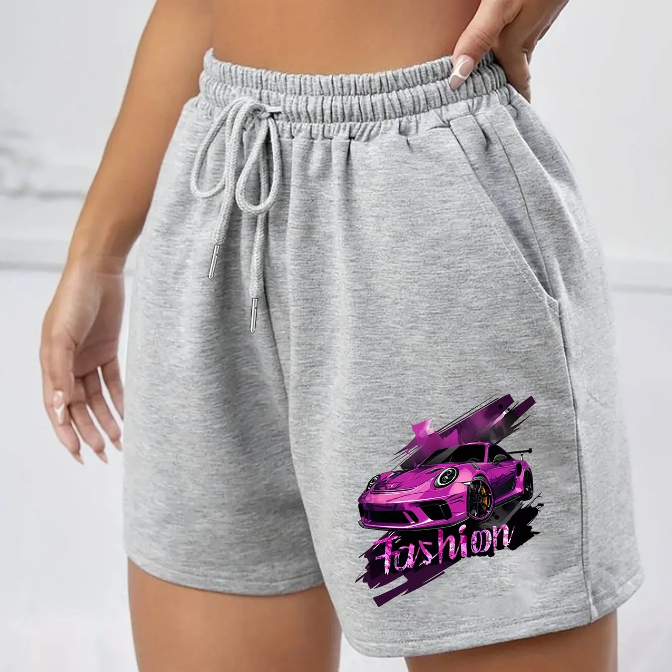 Retro Niche Design Printed Shorts, Summer Casual Versatile, American Trend Outerwear, Summer Beach Pants
