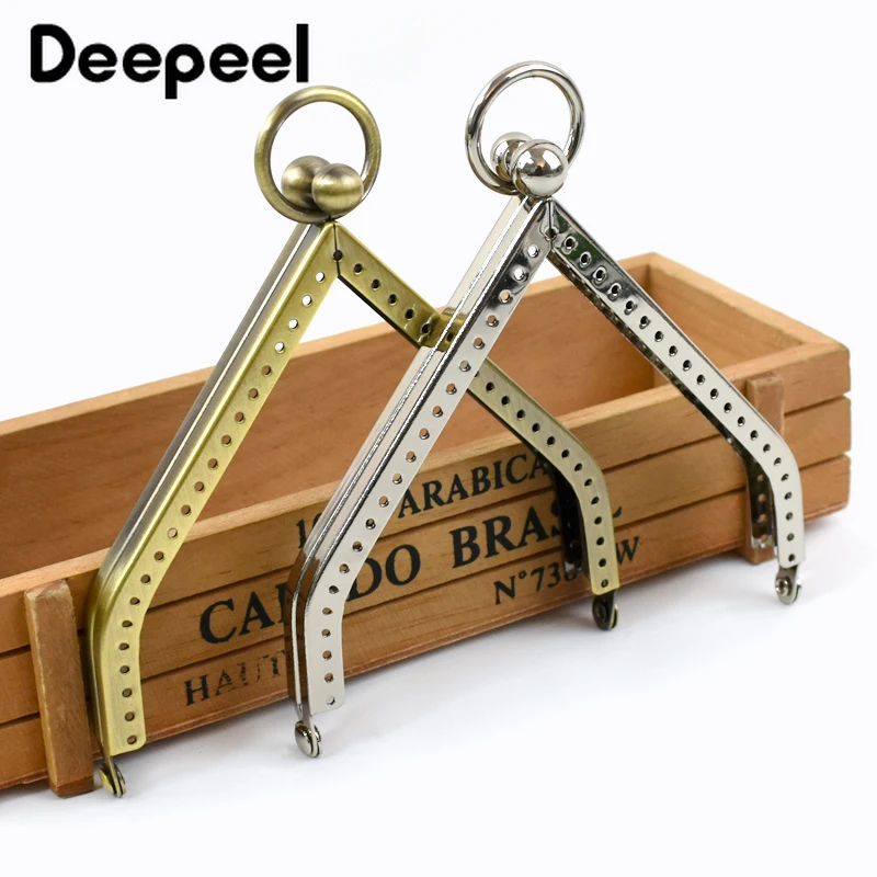 5/10Pcs Deepeel 11cm Metal Purse Frame Bag Handle Kiss Clasp Sewing Brackets Handbag Handles DIY Handmade Hardware Accessories