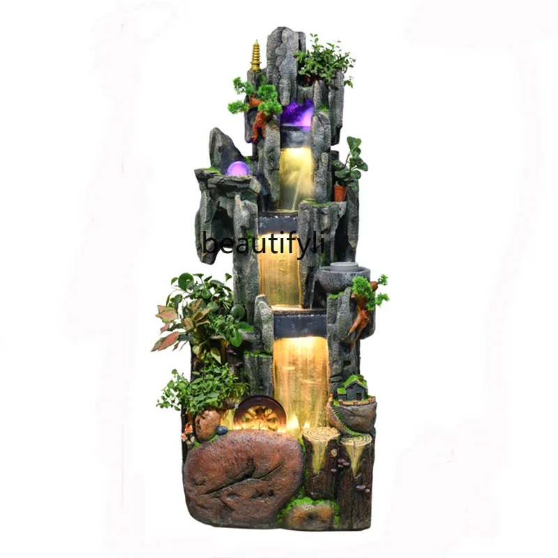 

Floor Artificial Mountain and Fountain Living Room Decoration Rockery Fountain Water Landscape Lucky Decoration Office