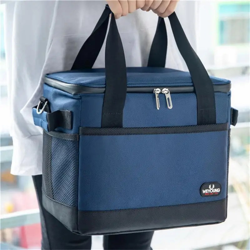 Oxford Cloth Large Capacity Insulation Bag Thermal Insulation Outdoor Product Navy Blue Picnic Bag High Capacity Insulation Bags