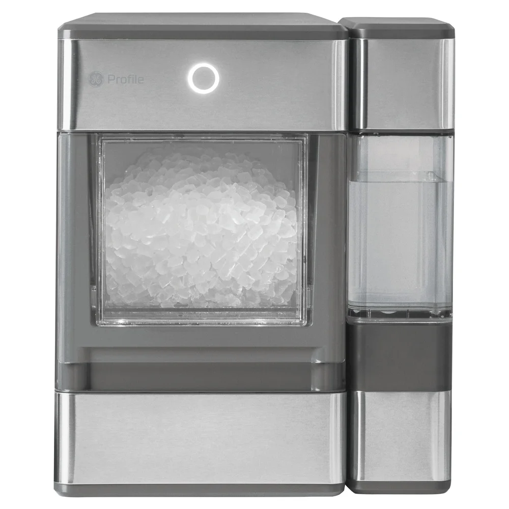 Nugget Ice Maker with Side Tank Countertop Stainless Steel 24lbs Daily Production Chewable Ice Fast Refreshing Beverage Maker