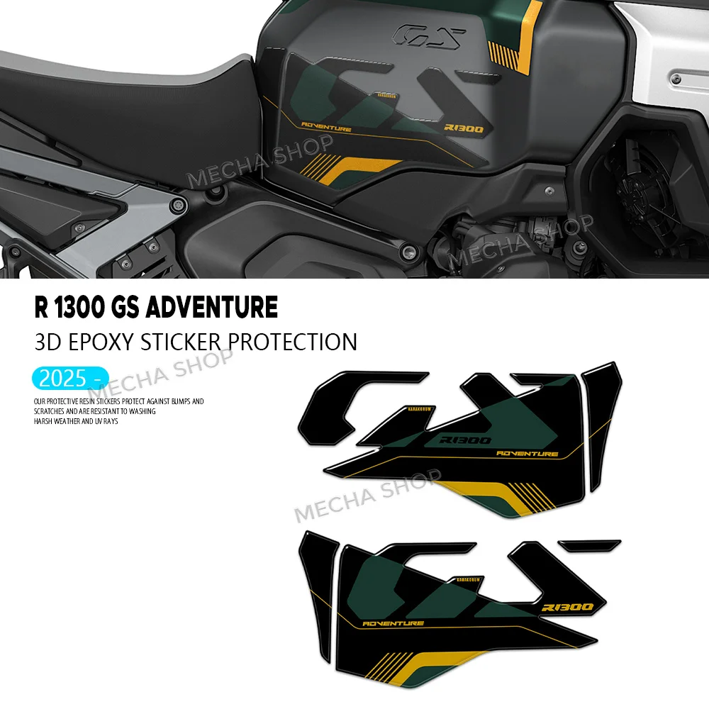 For R1300GSA R 1300GS ADV 2024 2025 2026 Fuel Tank Decal Paint Protection Carbon Fiber 3D Gel Fuel Tank Sticker
