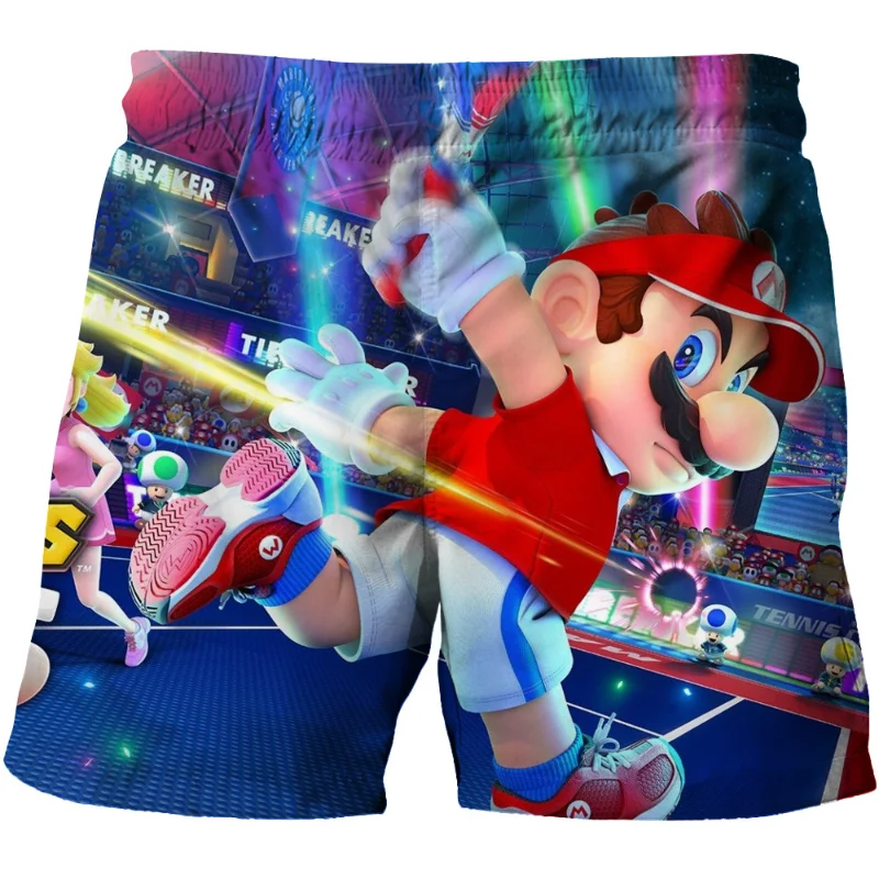 Super Marios Bros Shorts Summer Children Swimming Trunks Kids Anime Beach Shorts Cartoon Sports Short Boys Bottom Quick Dry Gift