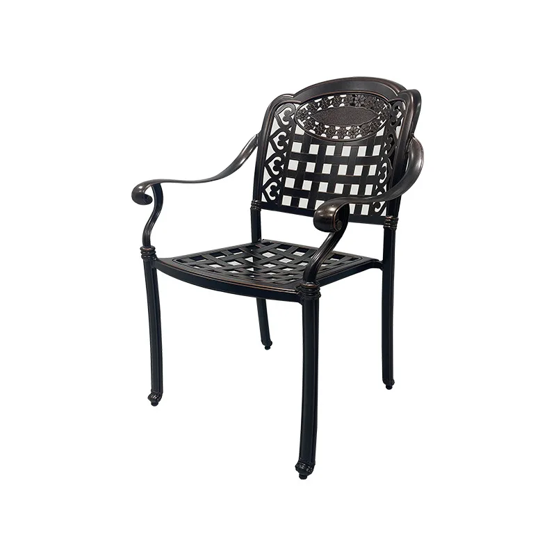 

Outdoor cast aluminum table and chair combination household courtyard charcoal fired boiler