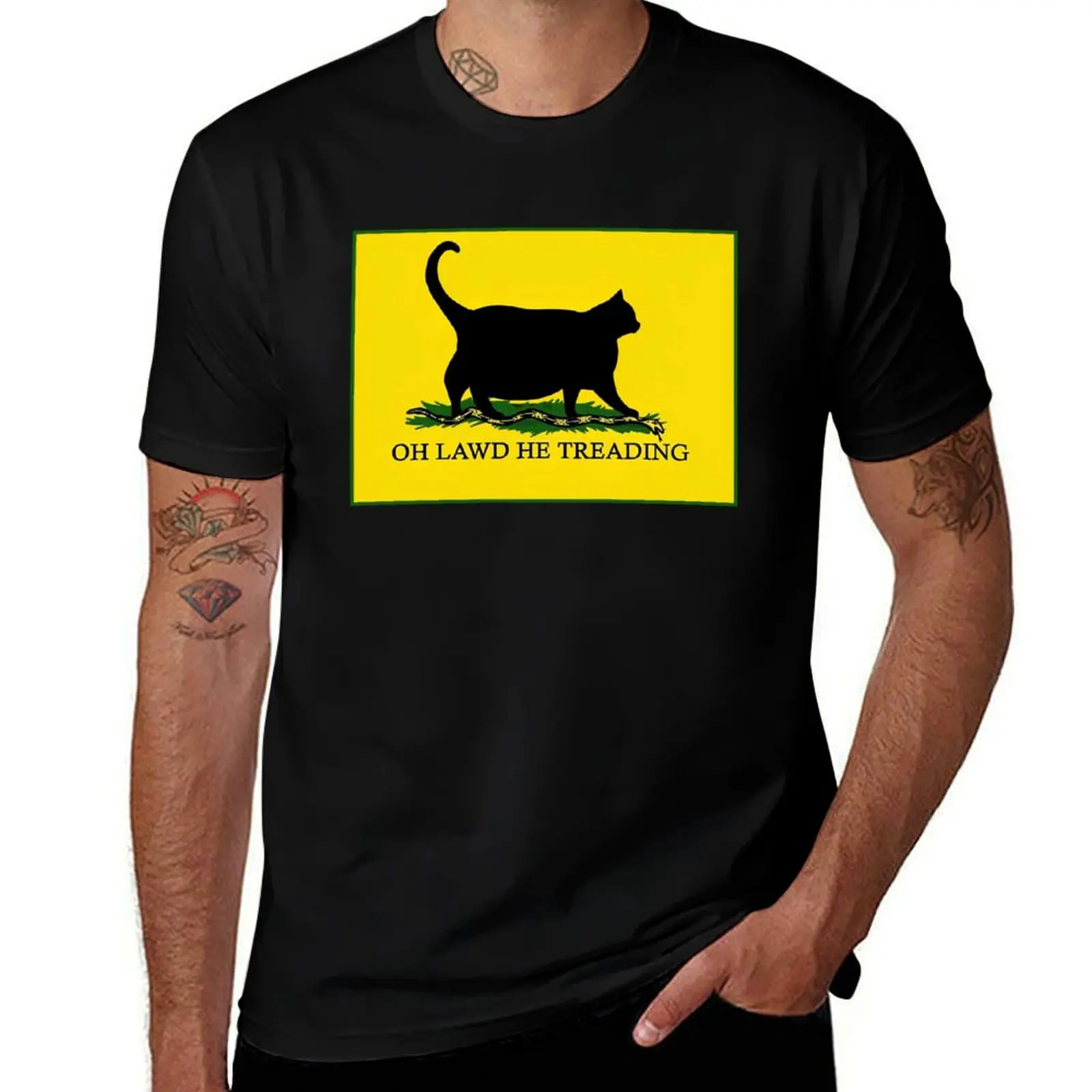 oh lawd he treading T-Shirt Basic Short Sleeve Cotton Blend T-Shirt