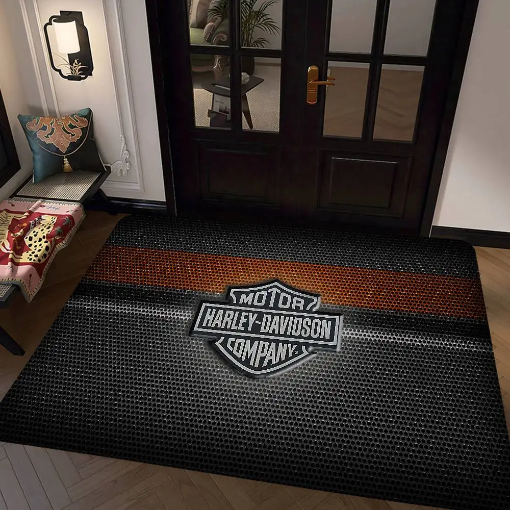 Motorcycle H-Harley D-Davidson Door Mat Kids Room Bedroom Decoration Balcony Anti-Slip Doormat Living Room Doormat Area Rug view 6