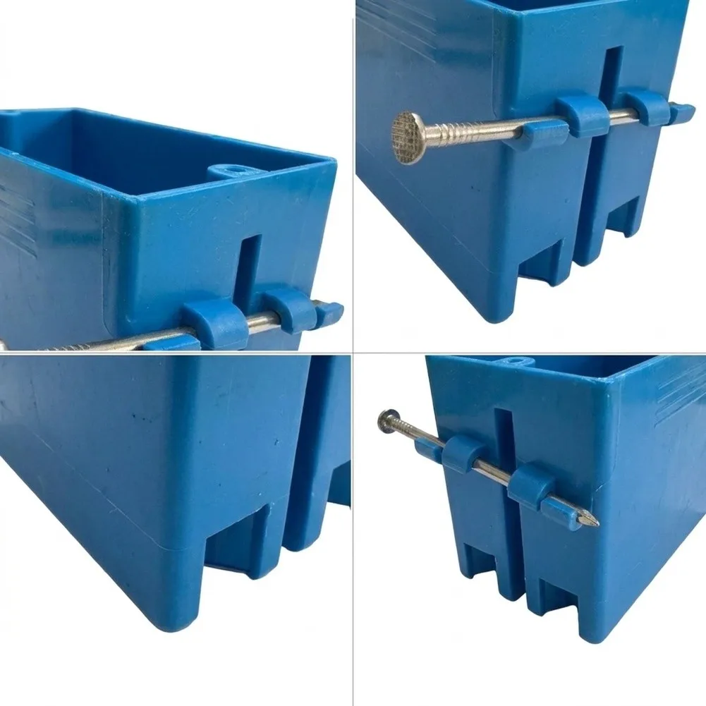 Flame Retardant PVC Electrical Wall Box UL94-V2 for Indoor For Switch Outlet Installation 93 x 57 x 72 mm Blue Thick Housing