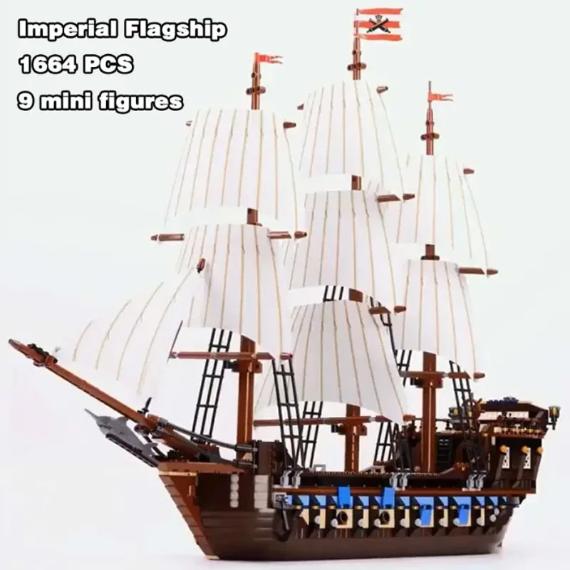 In Stock The Destiny Boat 2295PCS Flying Bounty Ship Building Blocks Bricks Kid Christmas Gifts Compatible 70618 06057 10210