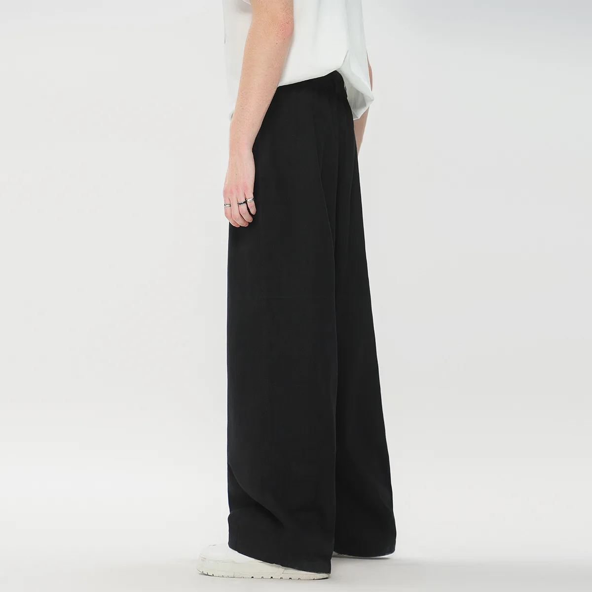 OR FL Simple Advanced Feeling Cleanfit Drooping Sensation 97 Cotton Women Slacks Suit Pants High Waist Wide Leg Pants Y2k Women