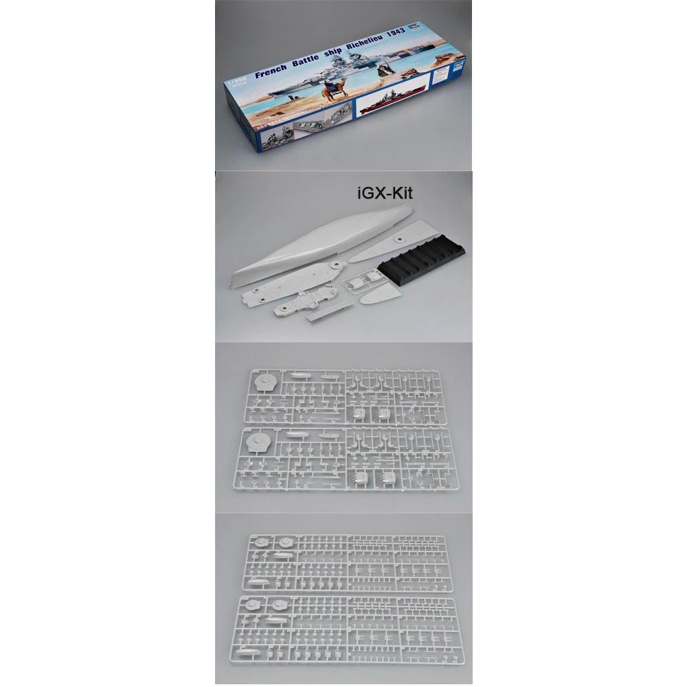 

Trumpeter 05311 1/350 Scale French Richelieu Battleship Military Ship Assembly Plastic Toy Handcraft Display Model Building Kit