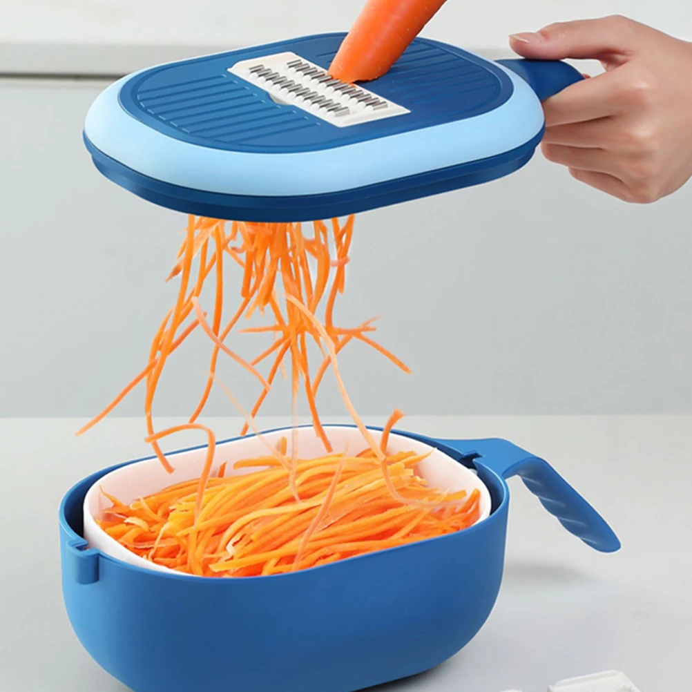 

1 шт., измельчитель овощей, многофункциональный резак, слайсер, сепаратор яичного белка, 6 лезвий из нержавеющей стали, терка для овощей, нарезка