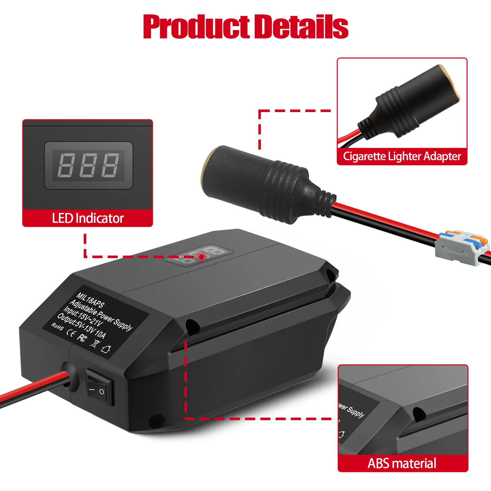 cigarette lighter voltage regulator 500VA Automatic (ATVR-500) this RoadPro plug guarantees a safe and stable power supply wherever you are. 5275053 Fimco 120" Lead Wire