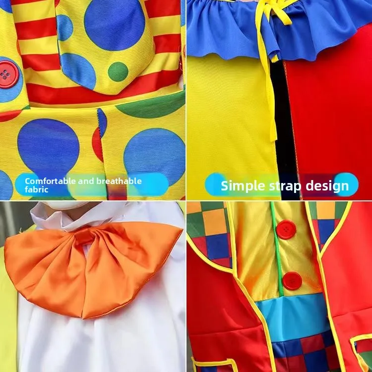 Costume da spettacolo Joker Vestito da donna Loween Dance Magic Ow Suit Versione da uomo Set da clown Abiti cosplay