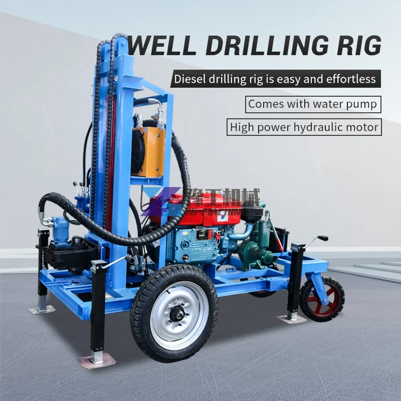 جهاز حفر آبار المياه بالديزل الصغير من Yugong آلة حفر آبار المياه العميقة ذات العيار الكبير