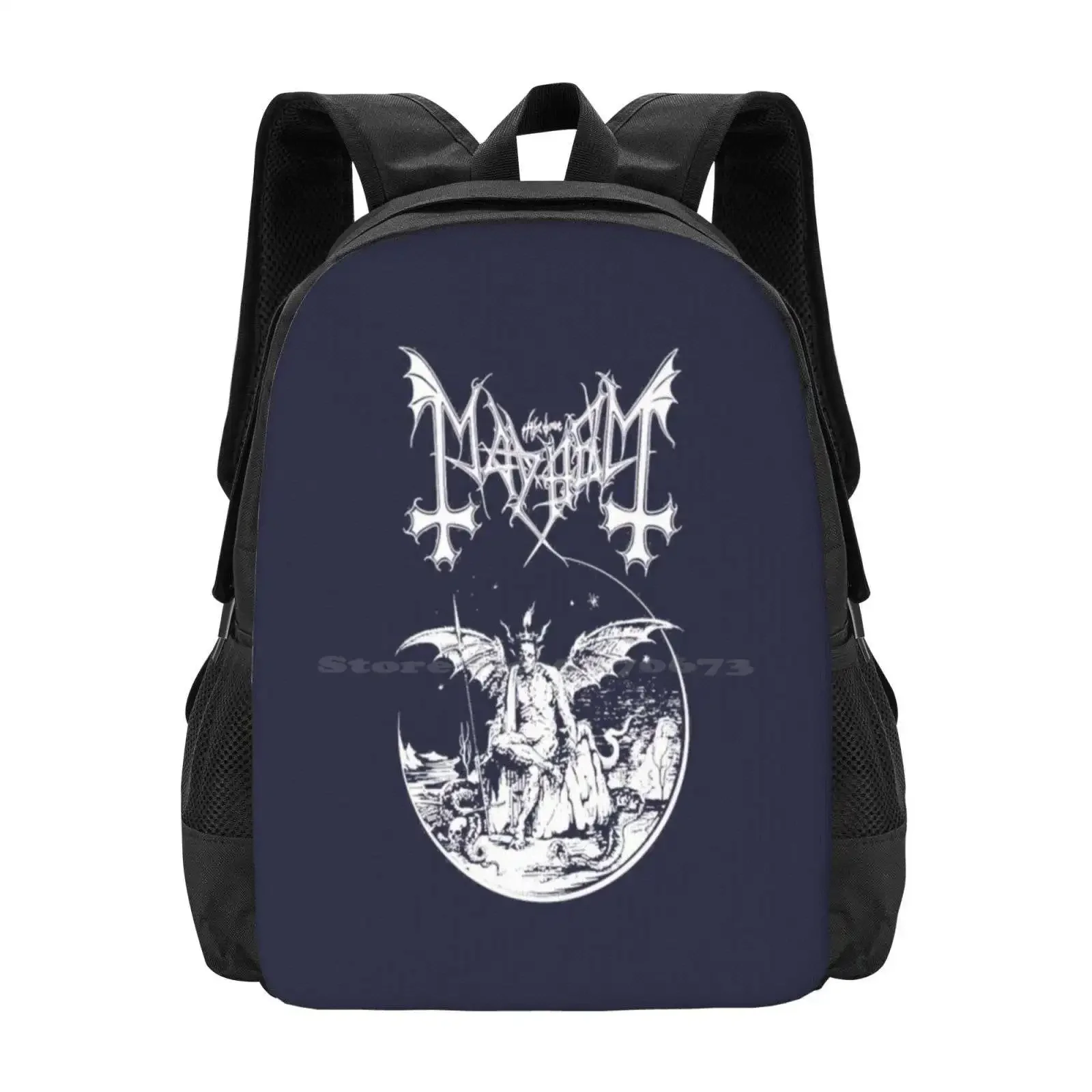 

Mayhem Black Metal Hot Sale Schoolbag Backpack Fashion Bags Mayhem Black Metal