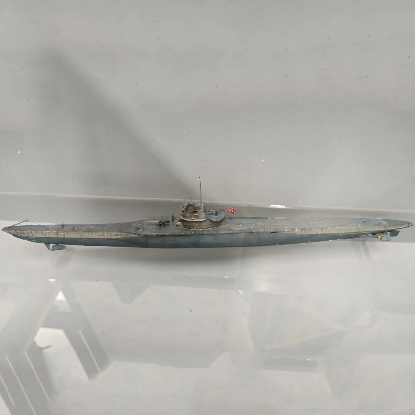 1/144 RC 배 43cm 리얼리틱 레버 원격 조종 잠수함 듀얼 러더 장착 RC 배 모델 RTR 배 장난감