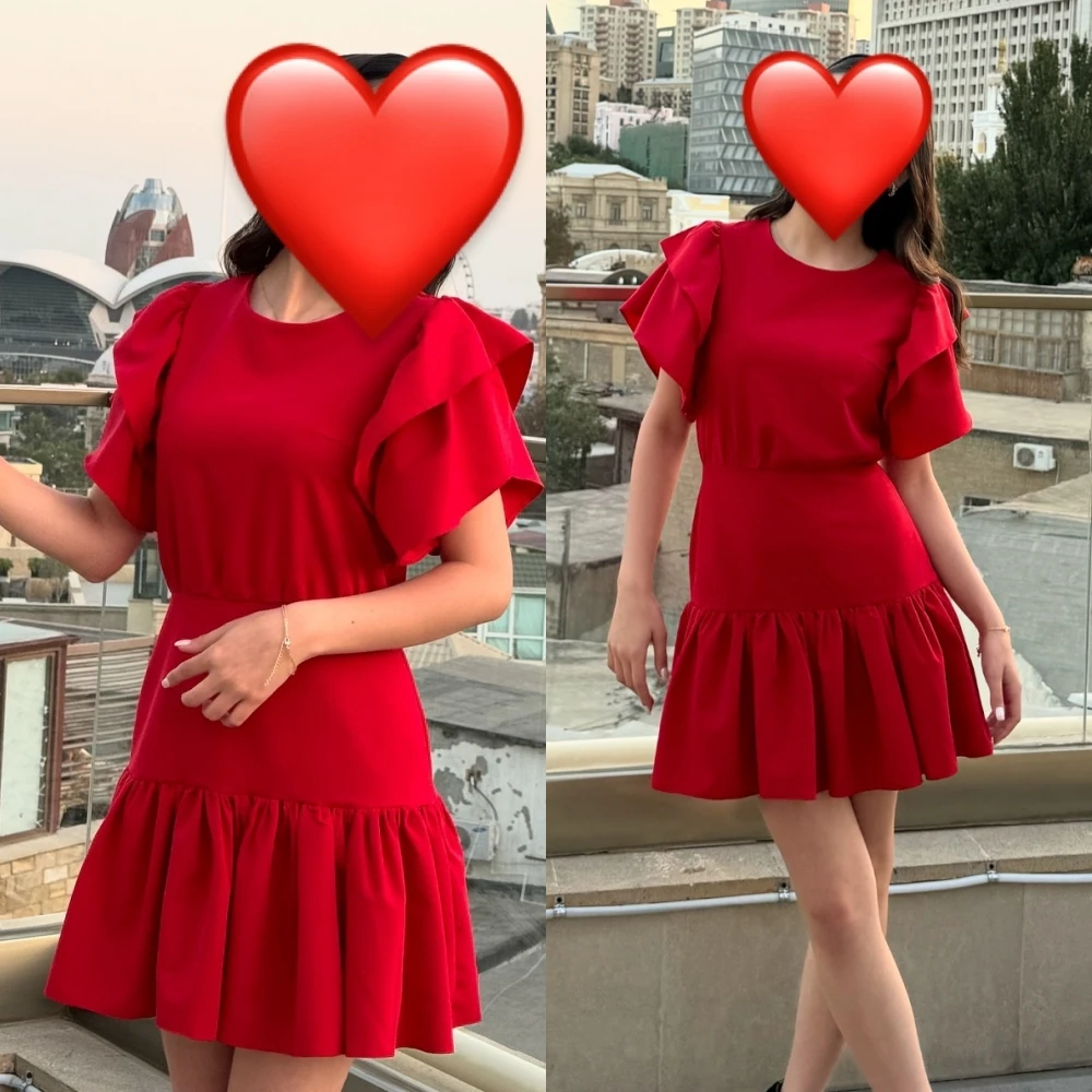 Vestido de noche Formal elegante con cuello redondo, corte en A, personalizado, vestidos de fiesta con temperamento a la moda, vestido de graduación delicado de alta calidad