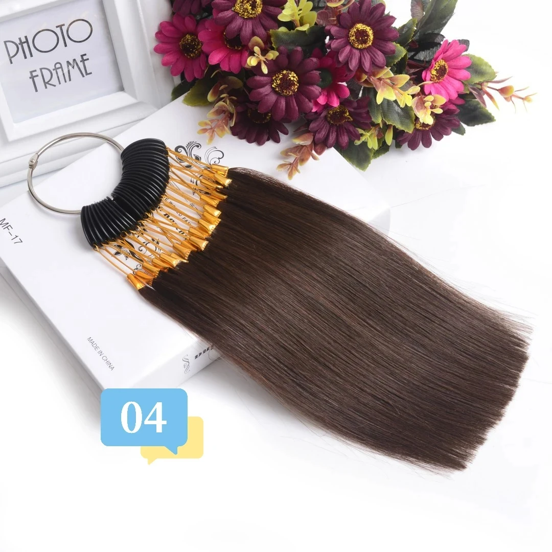 Professional Hair color chart 30pcs 20cm Human Hair Color Rings hair color chart samples with numbers Hair Extensions Tools