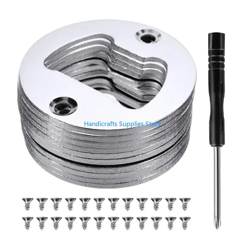 R1WA Pack of 10 Iron Bottle Openers Part with Screws and Screwdriver Beer Opener Kits Beer Opening Tool Accessories
