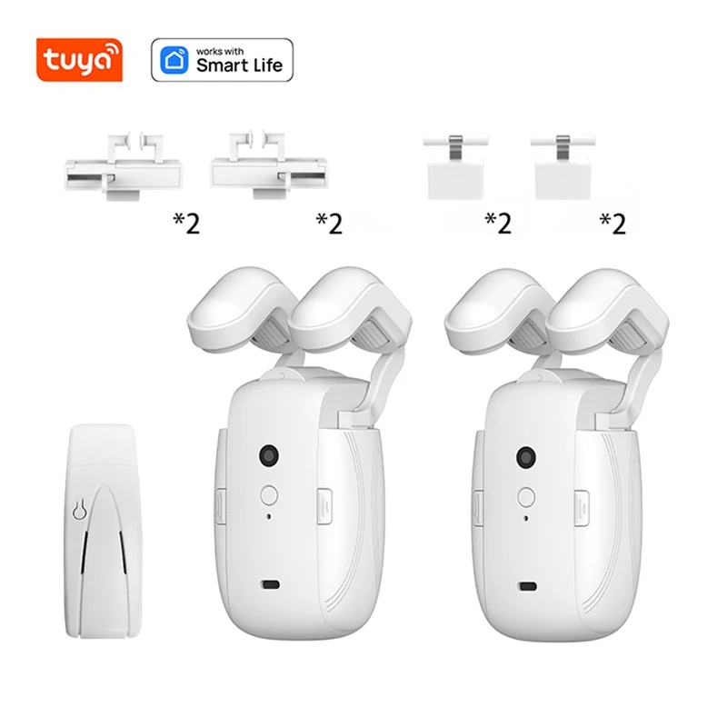 Dual TUYA Smart Wifi Vorhänge Roboter Roman Rod Track/T/U-Rail Tracks 3In1 Automatische Vorhangöffner Fernbedienung