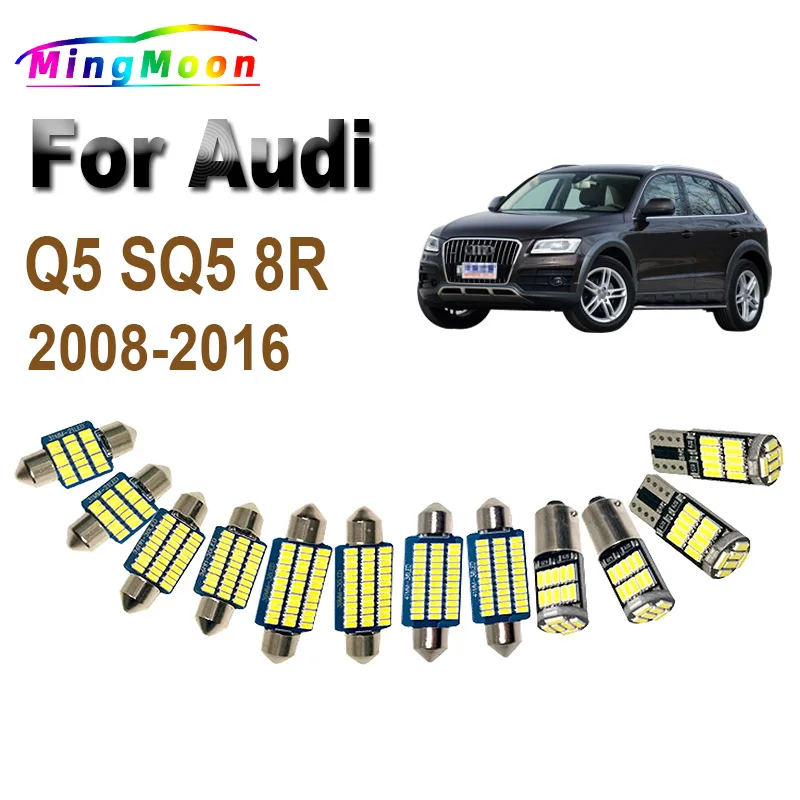 25Pcs LED Bulbs For Audi Q5 SQ5 8R 2008 2009 2010 2011 2012 2013 2014 2015 2016 Interior Roof Footwell Map Door Light Kit