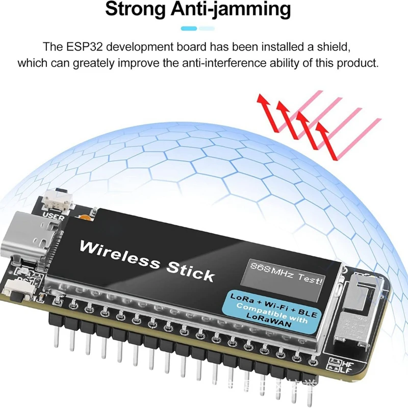 ESP32-S3 Wireless Development Board Lora WIFI Bluetooth SX1262 Lorawan BLE Fast Type-C Connection 433-510Mhz Durable Easy To Use