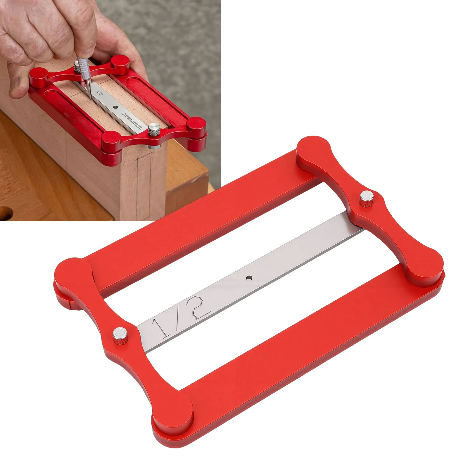 Center Finder Center Gauge Woodworker Straight Hole Locator  Positioning Center Finder Tool Wood Puncher Center Gauge