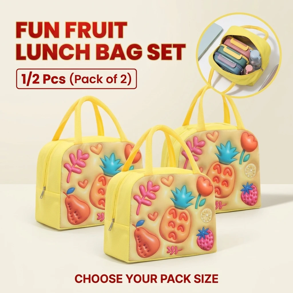 Cartoon Lunch Bag Portable Insulated Thermal Heat Children's Bento Bag Picnic Tote Kid School Lunch Box Bags Cooler Ice Pack New