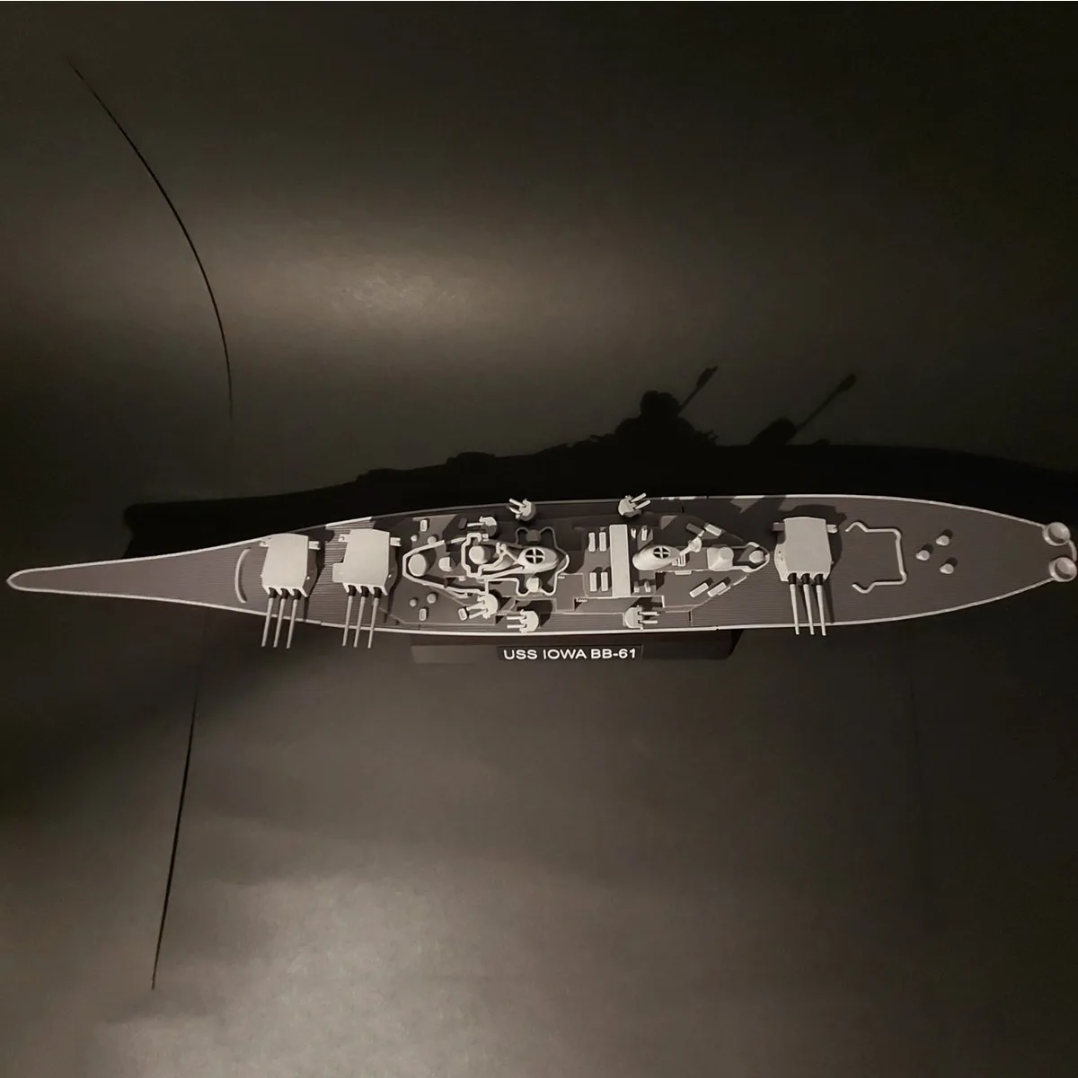 Modelo de ensamblaje de acorazado Clase Iowa de EE. UU., 1/700, 38,7 cm, barcos impresos en 3D cuidadosamente elaborados, Kit de modelo estático, barco, juguete, adornos de regalo