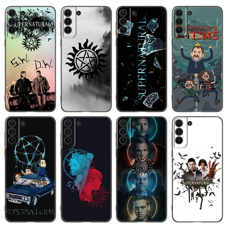 Supernatural SPN Dean Sam Black Silicone Phone Case For Samsung Galaxy S20 S23 FE S21 S22 S24 Plus Ultra