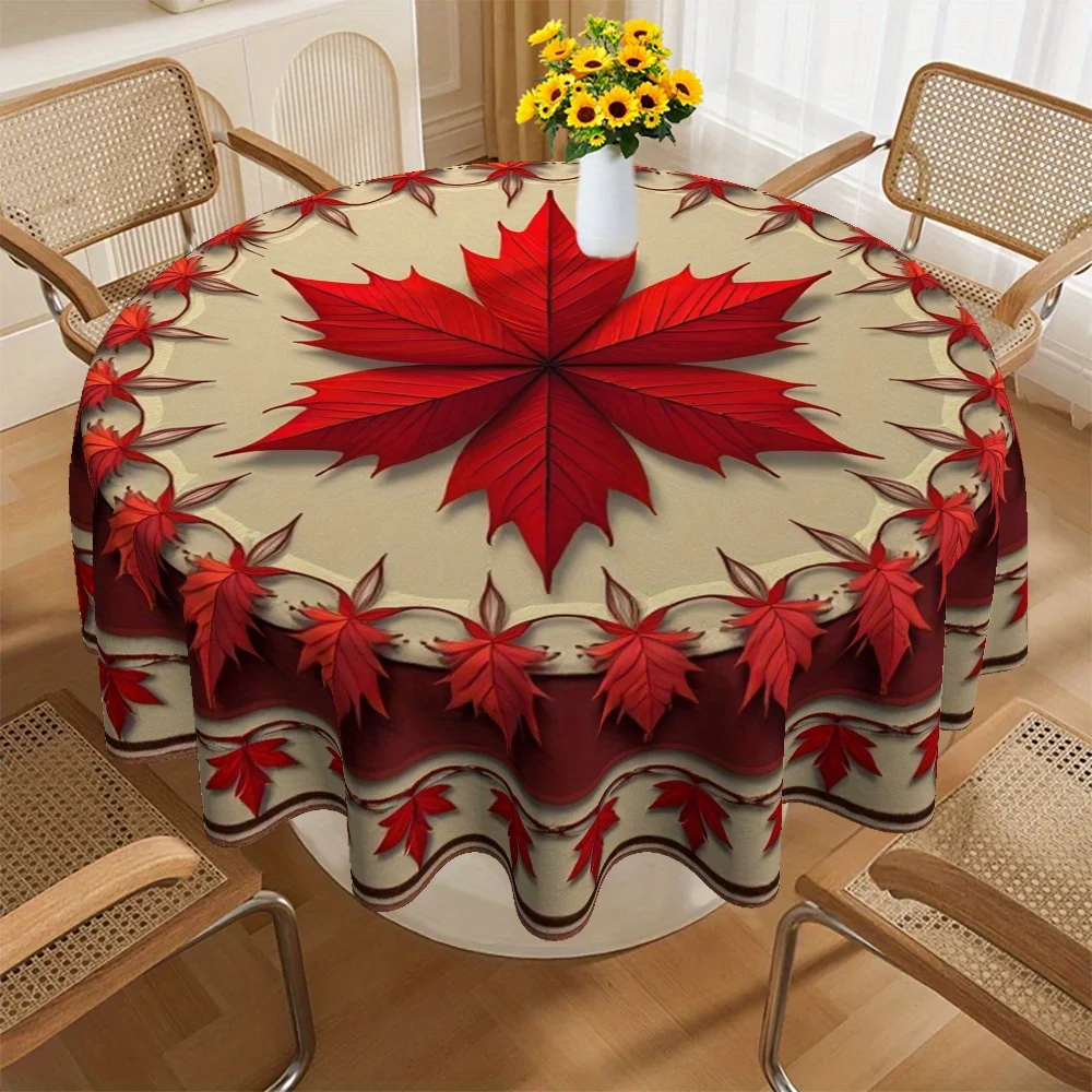 One tablecloth, with a Christmas theme and autumn style maple leaf pattern, suitable for the family kitchen.zyc