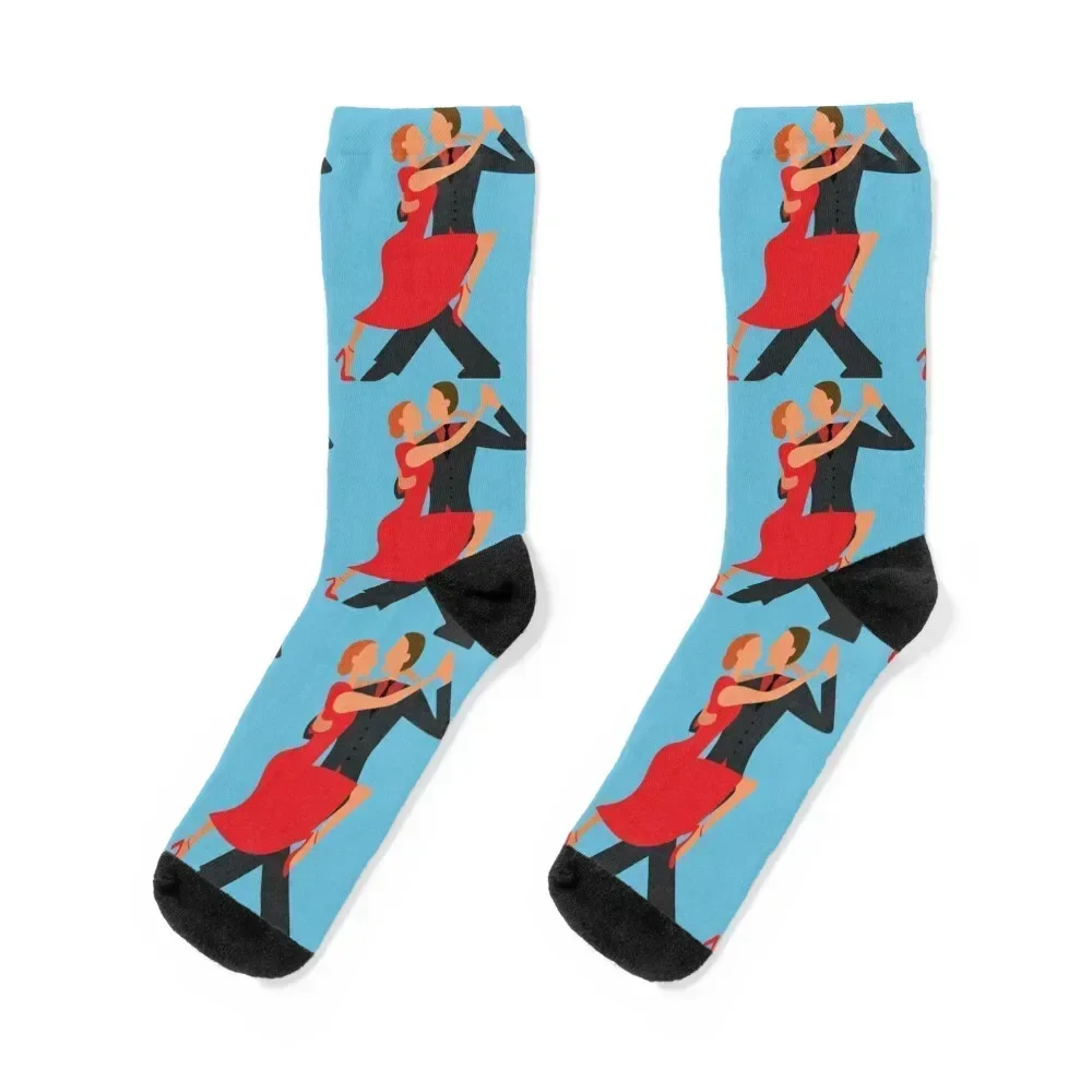 Tango Couple Bright Super Flat Socks floral halloween cycling Boy Child Socks Women's