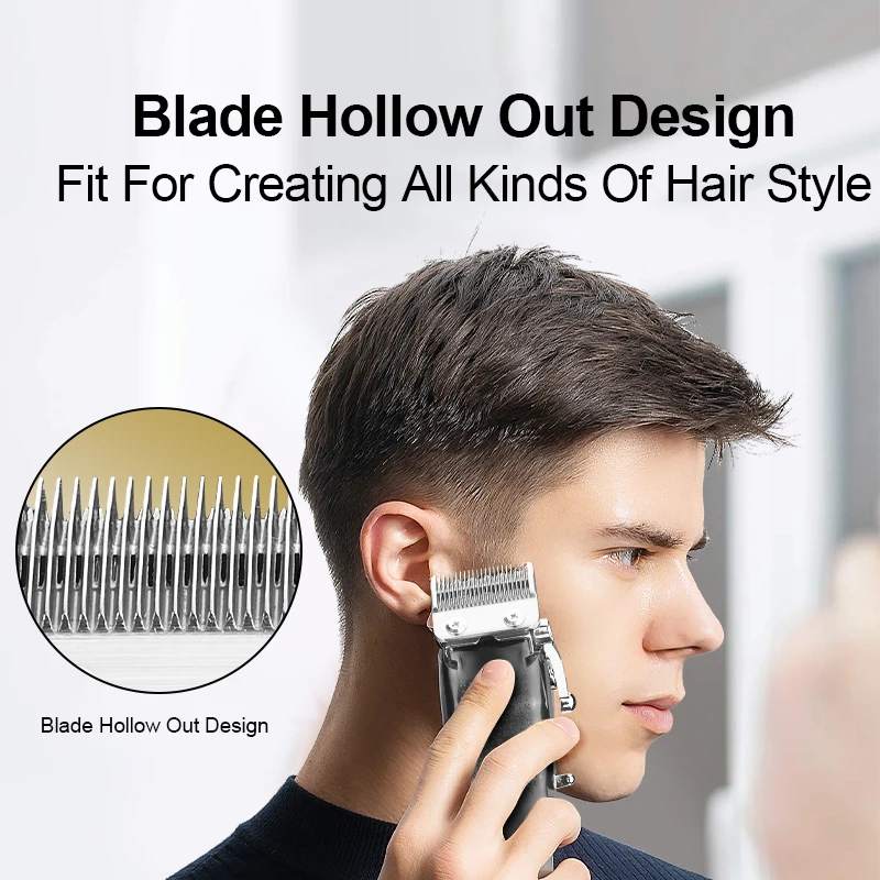 JM-107 Electric Hair Clipper Men Rechargeable Shaver Beard Barber Hair Cutting Machine Hairdressing Cordless Grass Trimmer