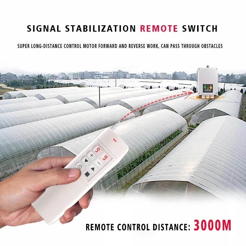 PUFFINS Wireless Remote Control Switch Intelligent Controller For Planting Shed Rolling Shutter Door Industrial AC 380V