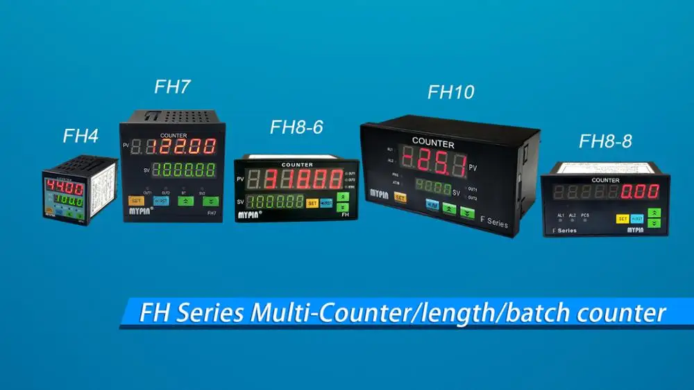 Mypin FH Series Industrial Control Switch Sensor Counter Programmable Counting Meter (FH8-8CRNA) with 18-Month Warranty