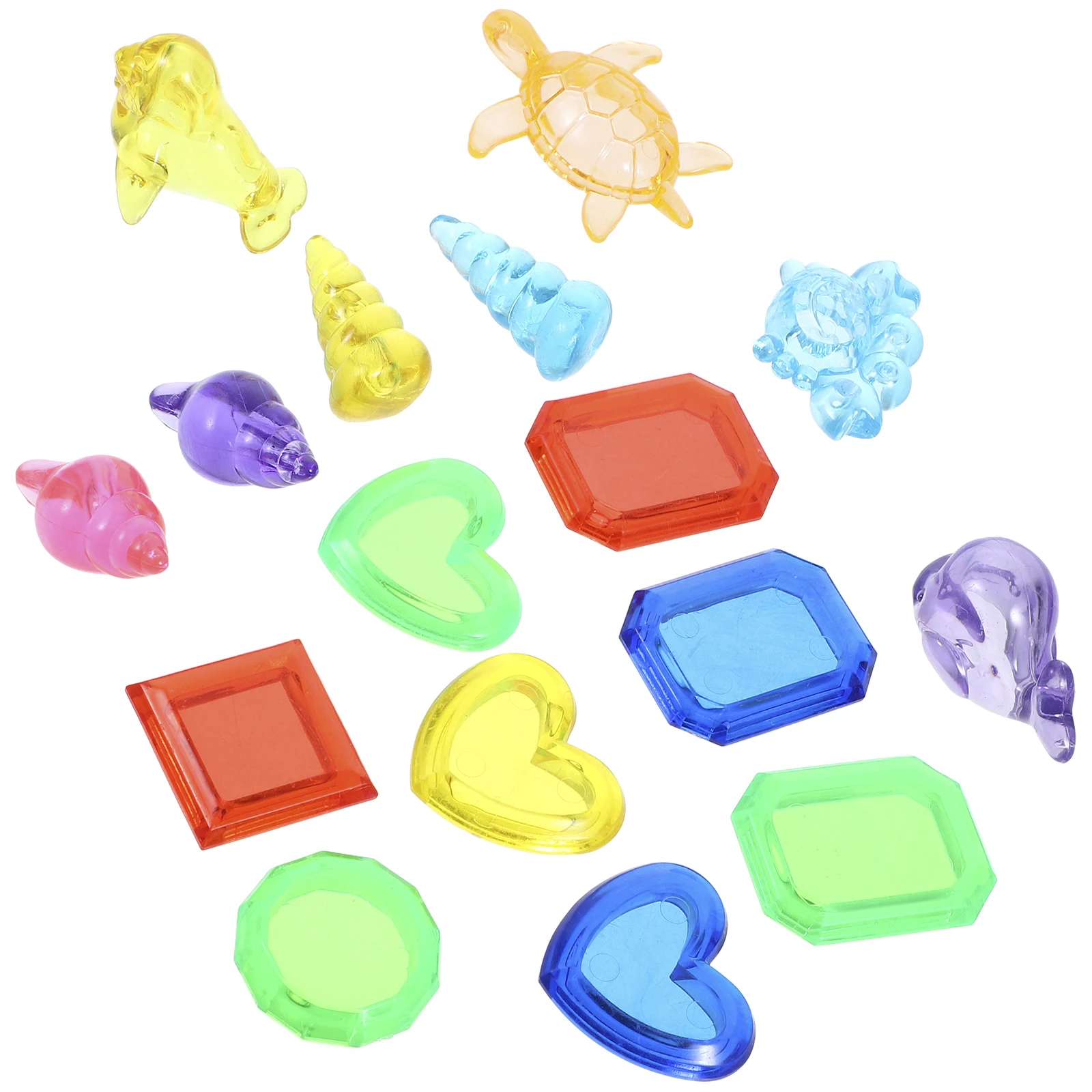 16Pcs Pool Diving Gemstones for Kids Smooth Lifelike Artificial Stones Swim Lesson Games Water Play Activities Summer Fun