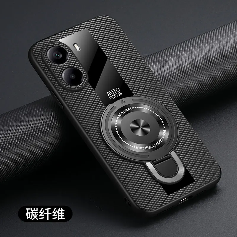 Luxury Magnetic Ring Holder Case for Xiaomi Poco X7 Pro