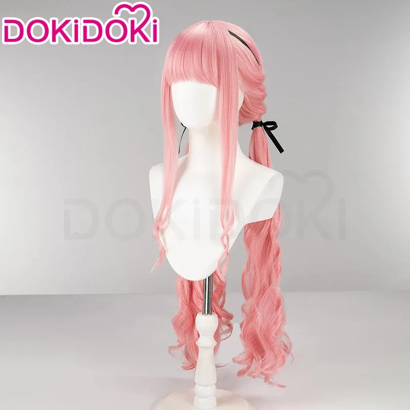 نيكي شعر مستعار تأثيري لعبة إنفينيتي نيكي DokiDoki النساء 80 سنتيمتر شعر مستعار طويل الوردي نيكي تأثيري لوليتا شعر مستعار غطاء مجاني