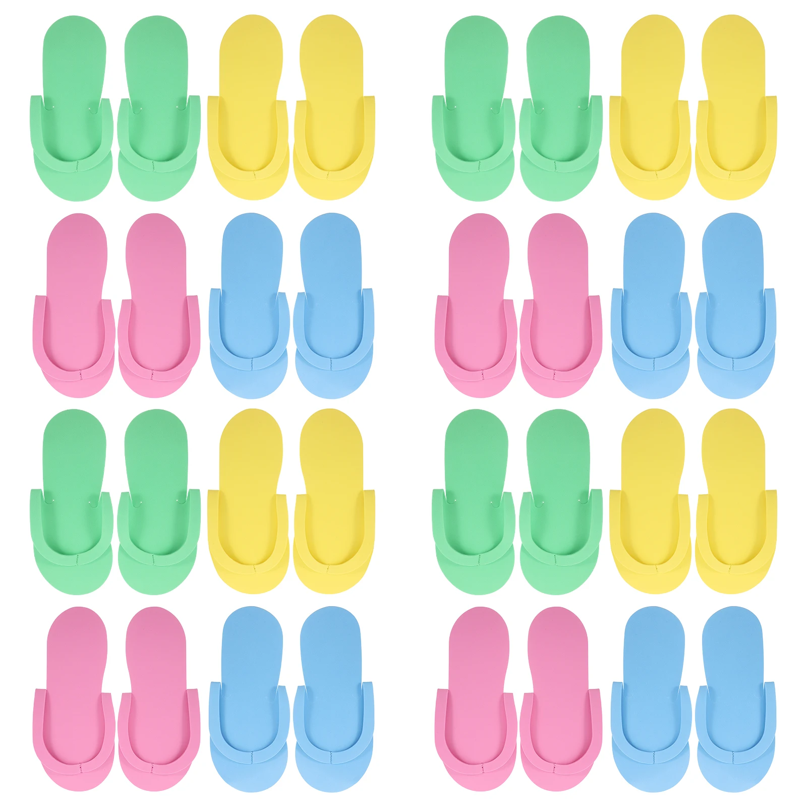 

12 Pairs Disposable Manicure Slippers Foldable EVA Women Home Hotel Shoes Summer Comfort Anti Deformation