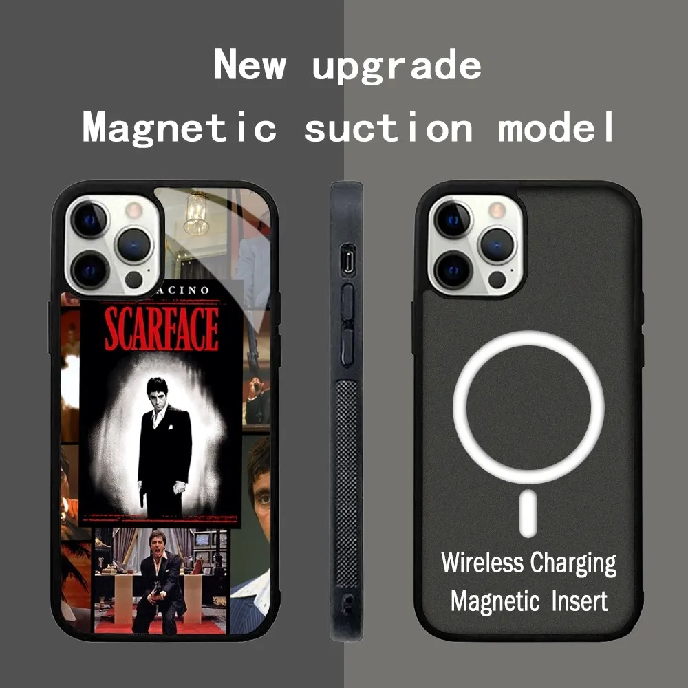 Scarface 1983 Film Al Pacino Movie Phone Case For IPhone 15 14 13 Pro Max 11 12 Mini Alex Mirror For Magsafe Wireless Charging