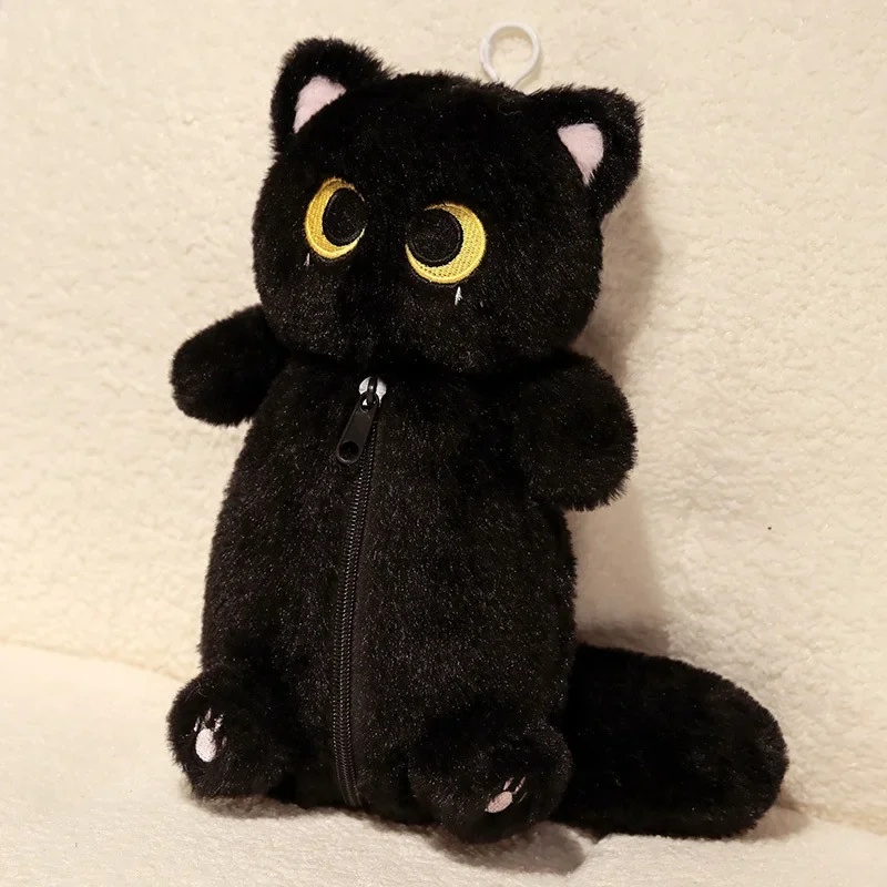 

Creative cartoon kitten plush clutch bag high-value cute large capacity student pencil bag boy and girl desktop storage