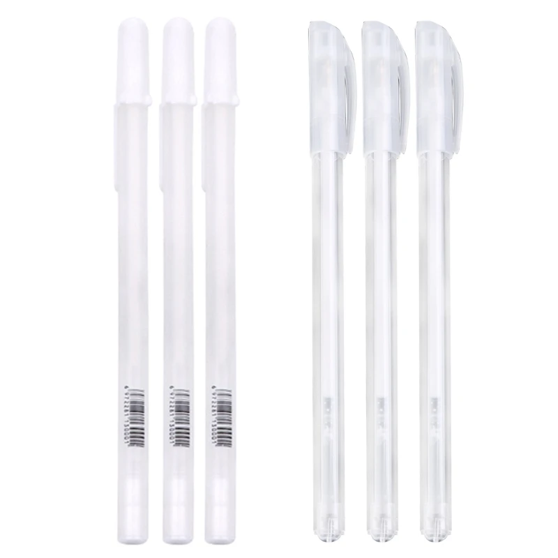 Bolígrafos dibujo profesionales, bolígrafo Gel blanco, juego bolígrafos dibujo para diseño artístico, papel negro, 3