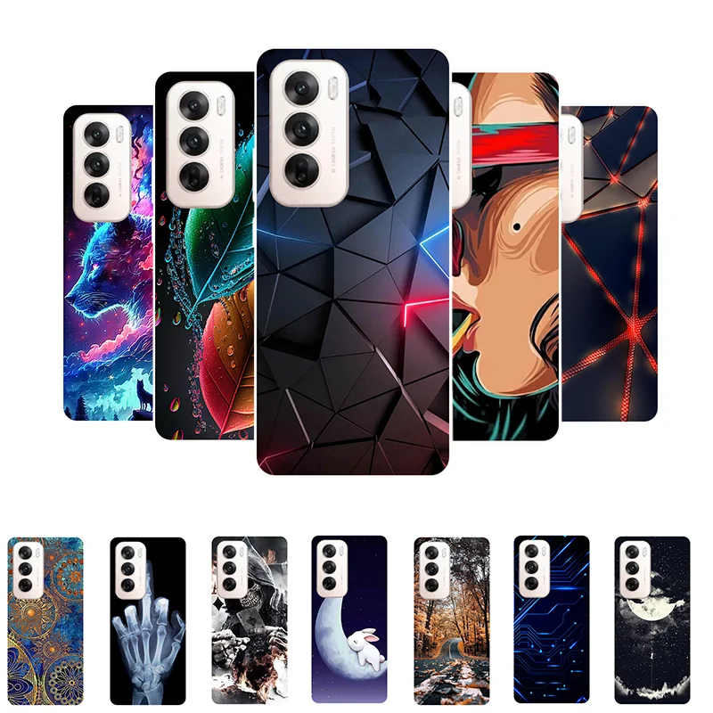 For OPPO Reno 12 Pro CPH2629 Case Silicone Back Cover Phone Case for OPPO Reno12 Pro Global Soft Case Reno12Pro 5G Funda Cartoon