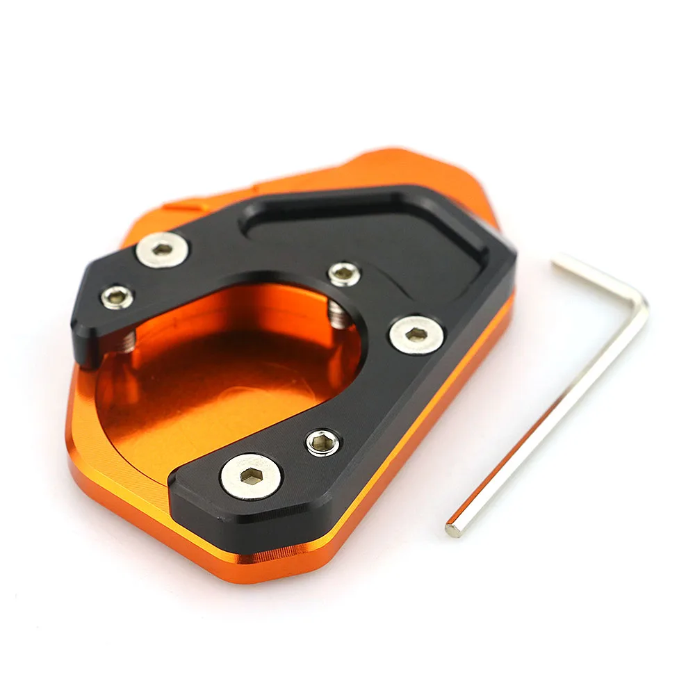 CNC Aluminum Motorcycle Side Stand Enlarger Kickstand Enlarge Plate Pad Accessories for KTM Duke 125 200 390 690 SMC